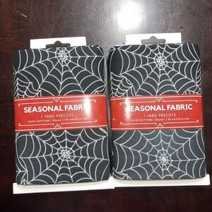 David Textiles Seasonal Halloween Fabric 1 Yard Precut‎ 100% Cotton Bundle Of 2